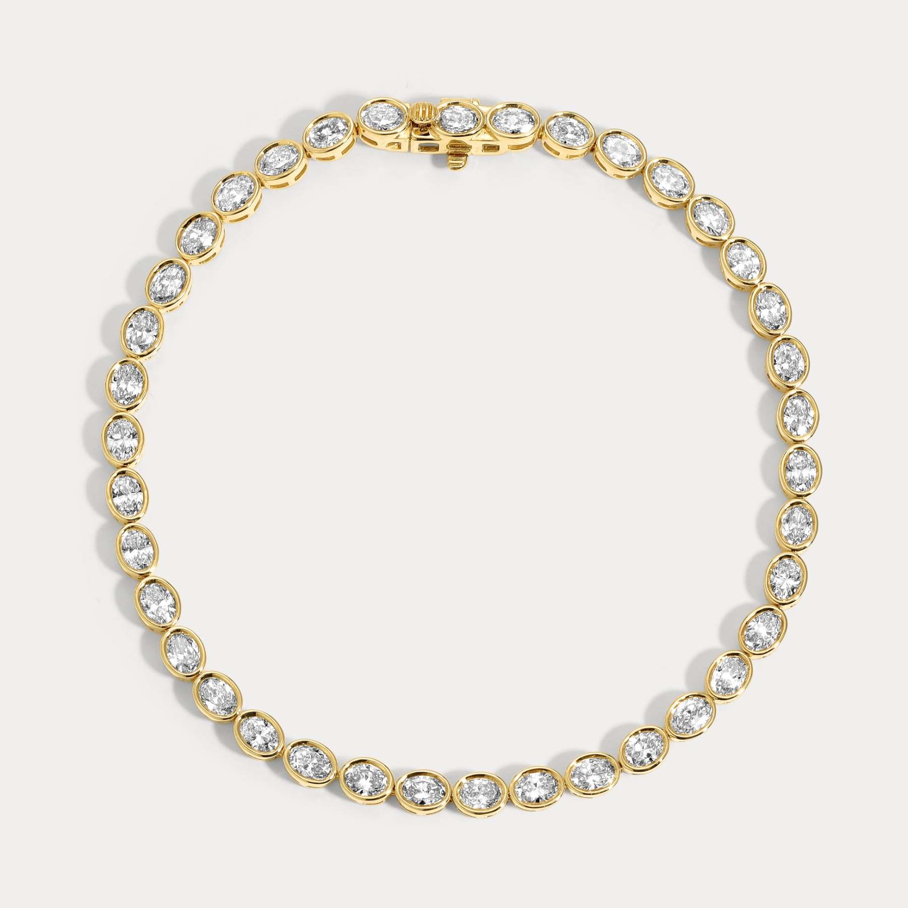 Vikasi - 5.09 ct Oval Bezel Tennis Bracelet
