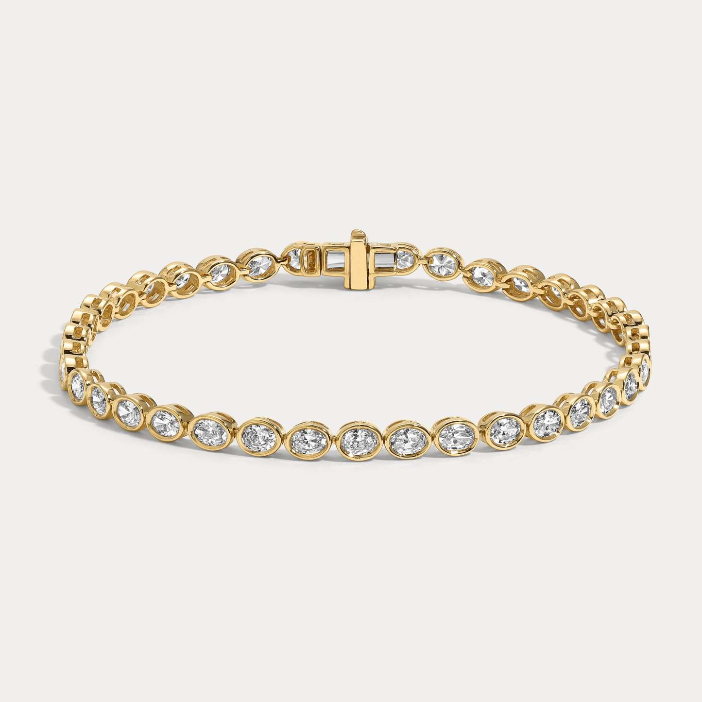 Vikasi - 5.09 ct Oval Bezel Tennis Bracelet