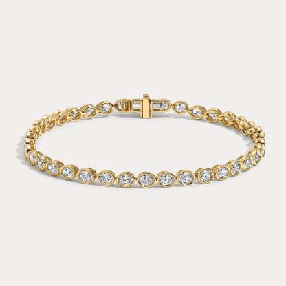 Vikasi - 5.09 ct Oval Bezel Tennis Bracelet