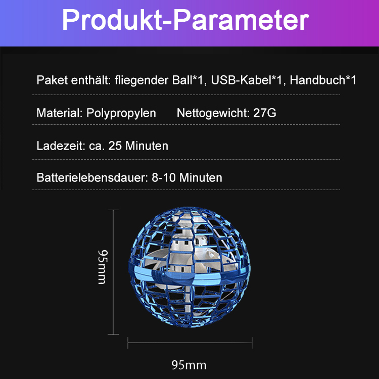 Weihnachts-Muss! Beliebtes Flugball mit KI-Intelligenten Sensorik + stoßfestem & sicheren Design