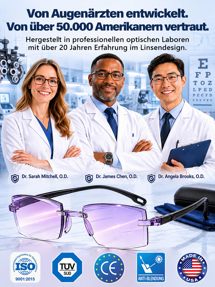 【Junges Sehen zurückgewinnen】Intelligente Zoom-Lesebrille mit Diamantschliff-Rand🩺 Von Augenärzten empfohlen