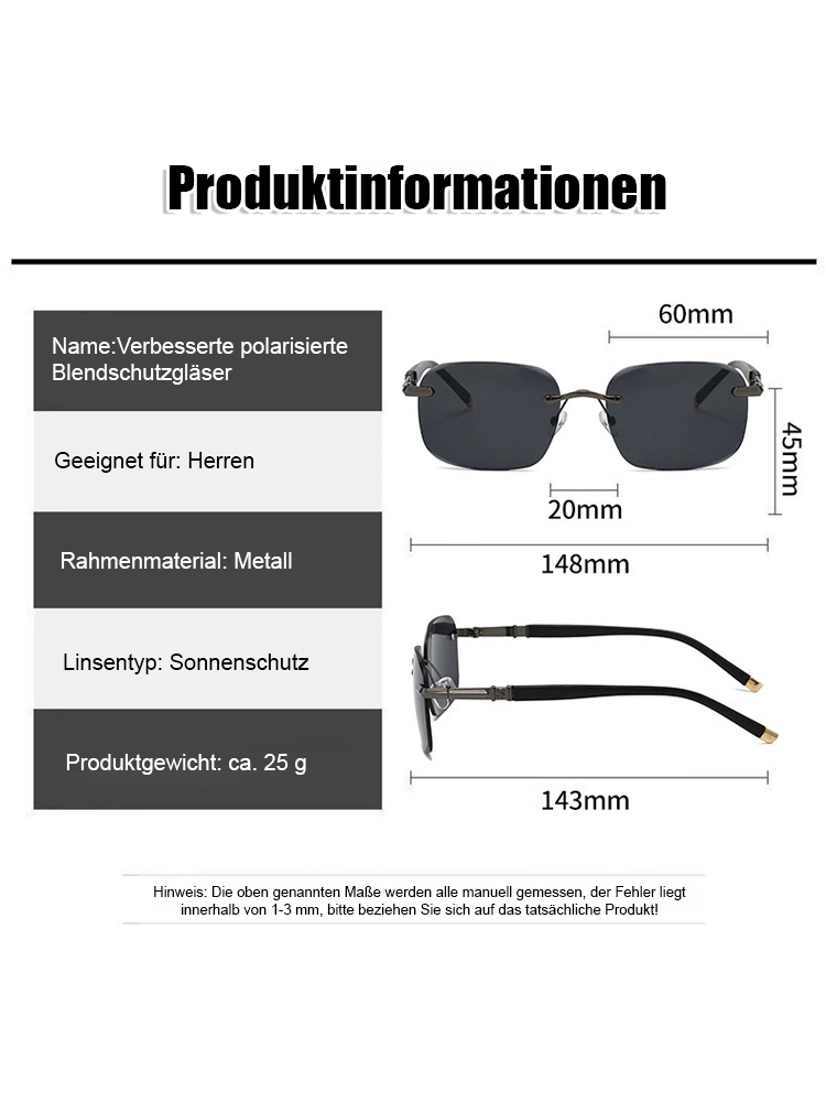 🕶️Piloten hochauflösende polarisierte Sonnenbrille☀️99% hoher UV-Schutz, blockiert UVA/UVB-Ultraviolettstrahlen vollständig