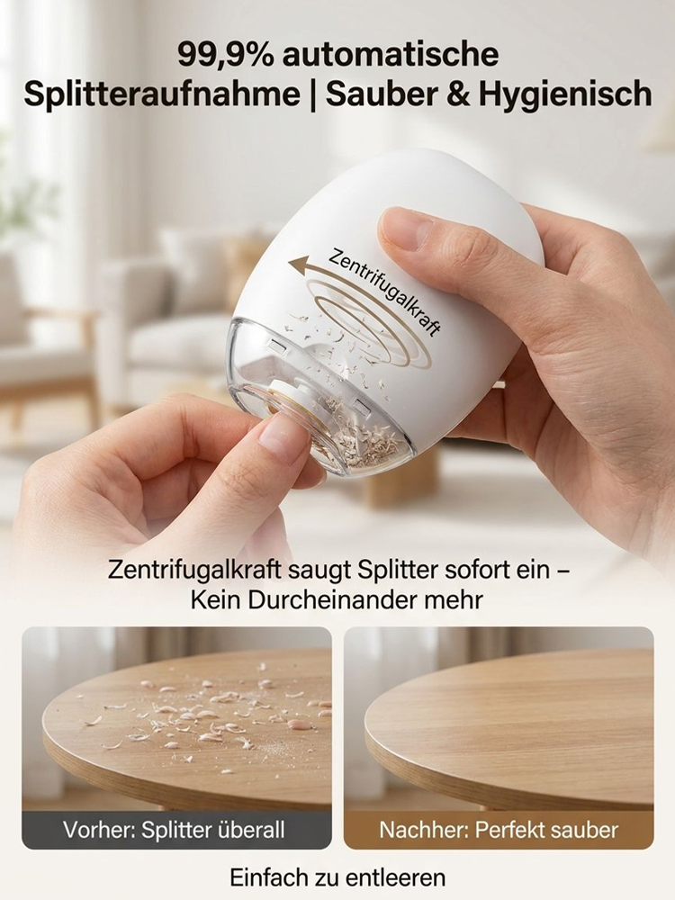 Automatischer Nageltrimmer mit Beleuchtung (für Senioren und Kinder geeignet)🔥Verabschieden Sie sich von den Problemen herkömmlicher Nagelknipser! Kein Spritzen oder Wundreiben beim Nägelschneiden; selbst Anfänger können Nägel schnell und effizient schne
