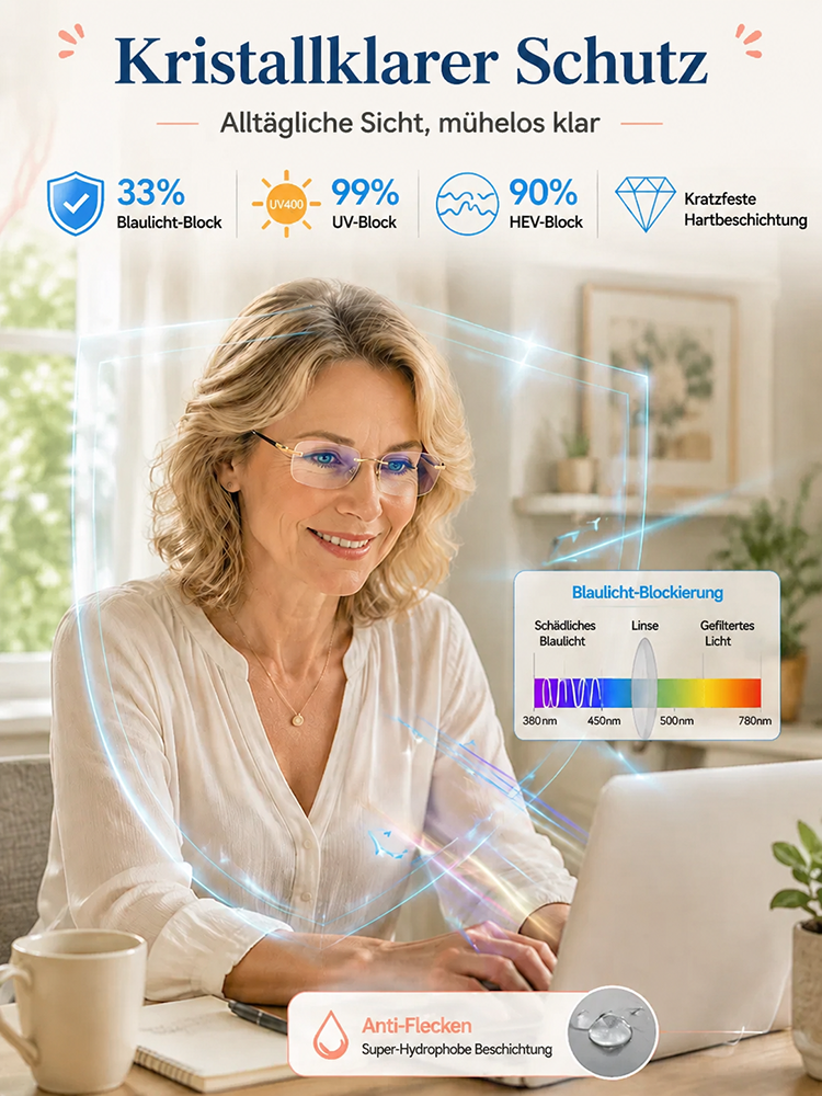 👓 Adaptive photochrome Gleitsichtlesebrille｜Eine Brille für Nah‑ Mittel‑ und Fernsicht