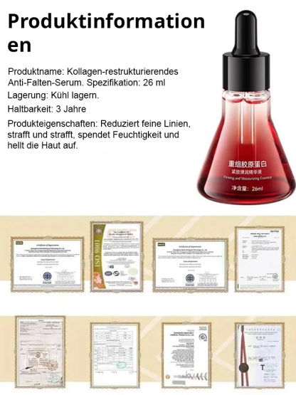 Rekombinantes Kollagen-Anti-Falten-Serum 🌿 Zieht sofort nach einmaliger Anwendung ein und hinterlässt keinen fettigen Film