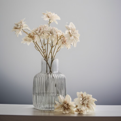 Einfache mittelgroße Vase aus mattiertem Klarglas