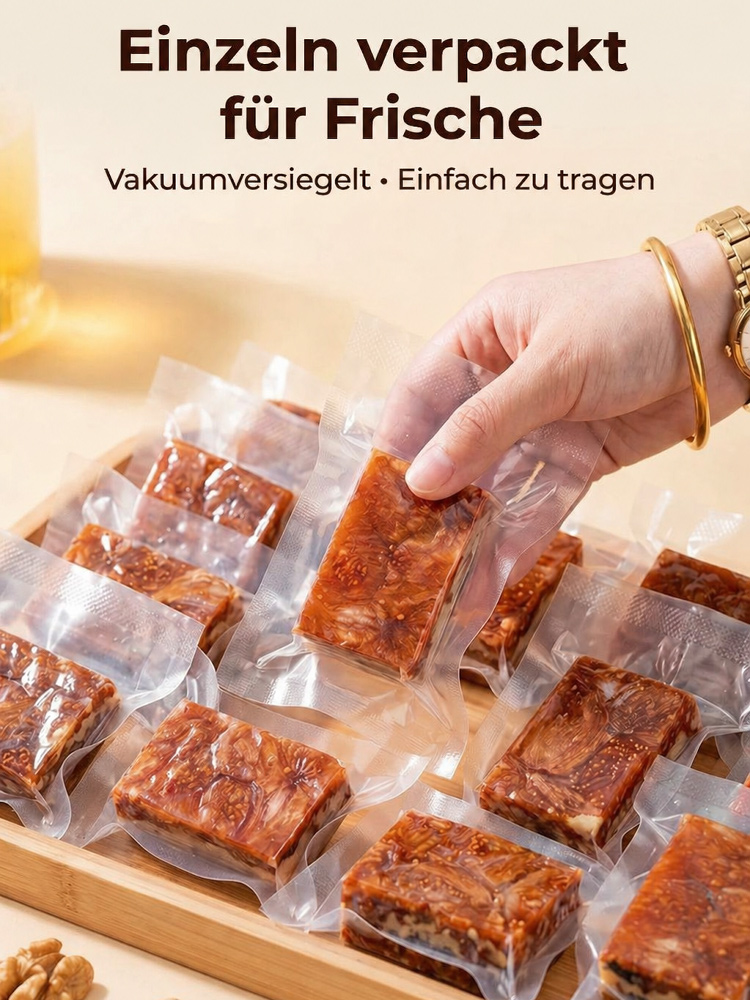 [2 für 1] Natürlicher Feigen-Nuss-Kuchen: ballaststoffreich und sättigend, aber ohne Reue👩‍⚕️Empfohlen von Ernährungswissenschaftlern