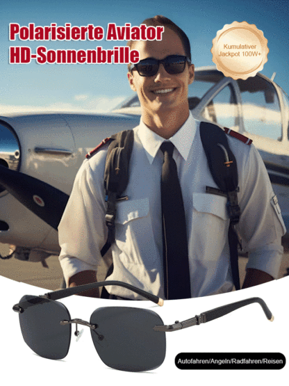 🕶️Piloten hochauflösende polarisierte Sonnenbrille☀️99% hoher UV-Schutz, blockiert UVA/UVB-Ultraviolettstrahlen vollständig