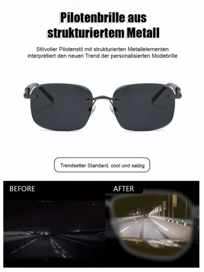 🕶️Piloten hochauflösende polarisierte Sonnenbrille☀️99% hoher UV-Schutz, blockiert UVA/UVB-Ultraviolettstrahlen vollständig