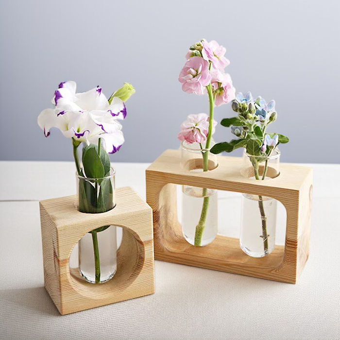 Einfache geometrische kleine Hydrokulturvase