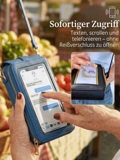 [Inklusive praktischem Münzbeutel] Touchscreen-Umhängetasche für Handys📱 Sie müssen die Hülle nicht öffnen – senden Sie Nachrichten, surfen Sie und telefonieren Sie direkt. Das ist unglaublich praktisch