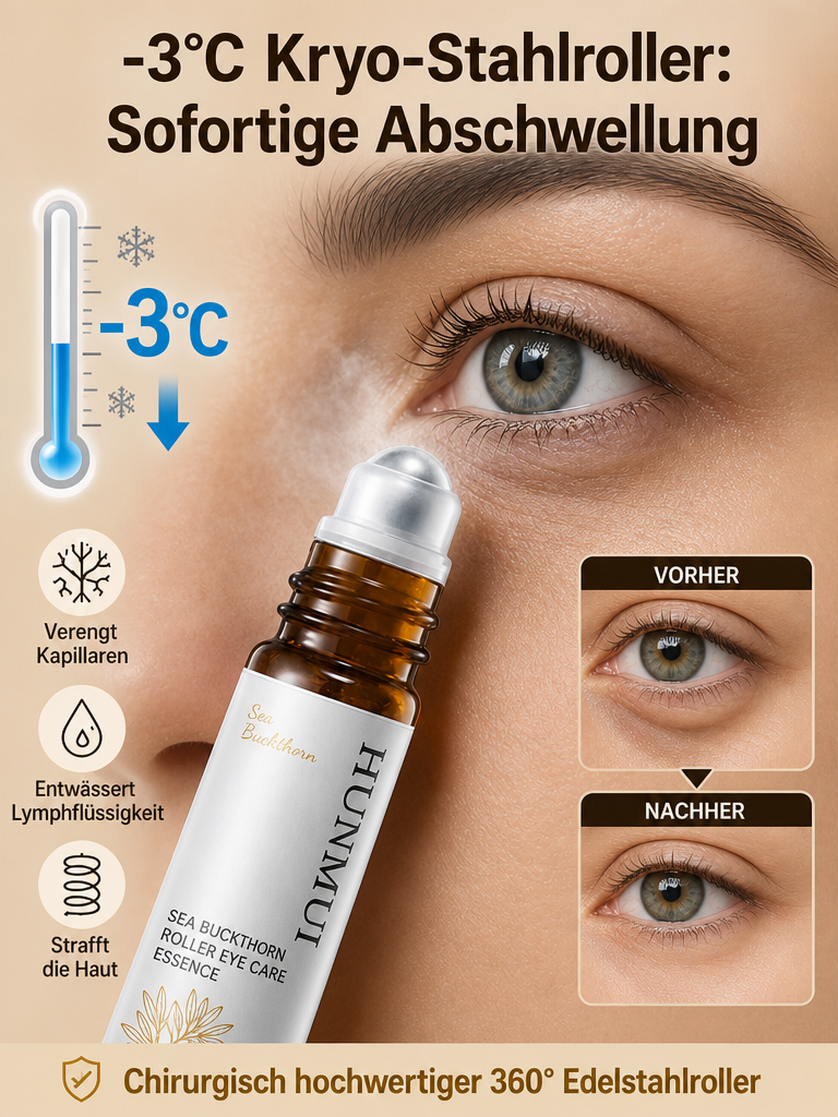 Sofort-Faltenreduzierendes Roll-On-Serum💧 Reich an den Mineralstoffen Kalzium, Magnesium und Kalium; spendet tiefenwirksam Feuchtigkeit und stärkt die Hautbarriere