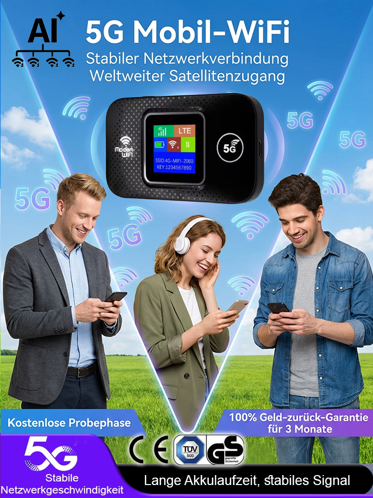 🌟【Lebenslange Upgrades inklusive】Unbegrenztes Highspeed-5G-Mobil-WLAN – nur 3 Tage im Ausverkauf! Schnell zugreifen, heute ist der letzte Tag!