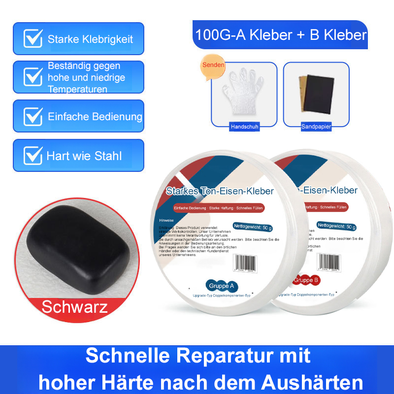 Multifunktionaler Kunststoff-Stahl-Niob-Eisen-Kleber, der nach dem Aushärten härter als Stahl ist✅ 10-fache Geld-zurück-Garantie + 100 % volle Rückerstattung, Geld-zurück-Garantie bei Unwirksamkeit