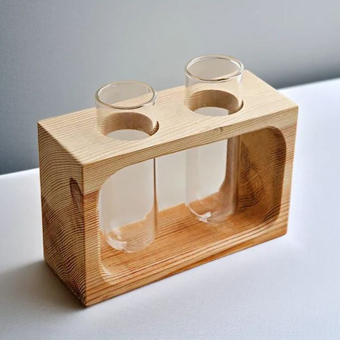 Einfache geometrische kleine Hydrokulturvase