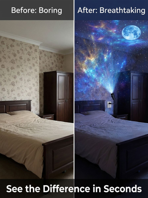 Comauo Ocean & Galaxy Projector: Ultra-HD Sphere Tech, Turns Your Room & Car Into an Aquarium in 1s.