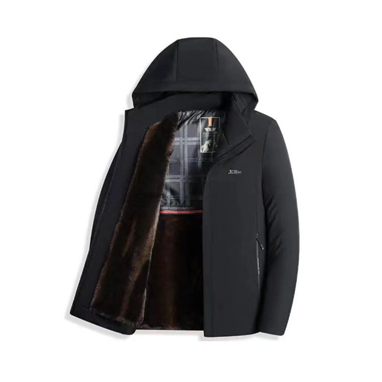 Thickened Fleece-Lined Casual Cotton Jacket for Men