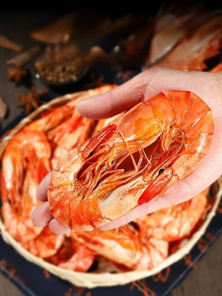 [Low-fat and high-protein] Freshly grilled and ready-to-eat large nine-section dried shrimps