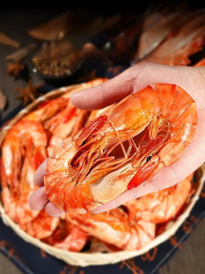 [Low-fat and high-protein] Freshly grilled and ready-to-eat large nine-section dried shrimps