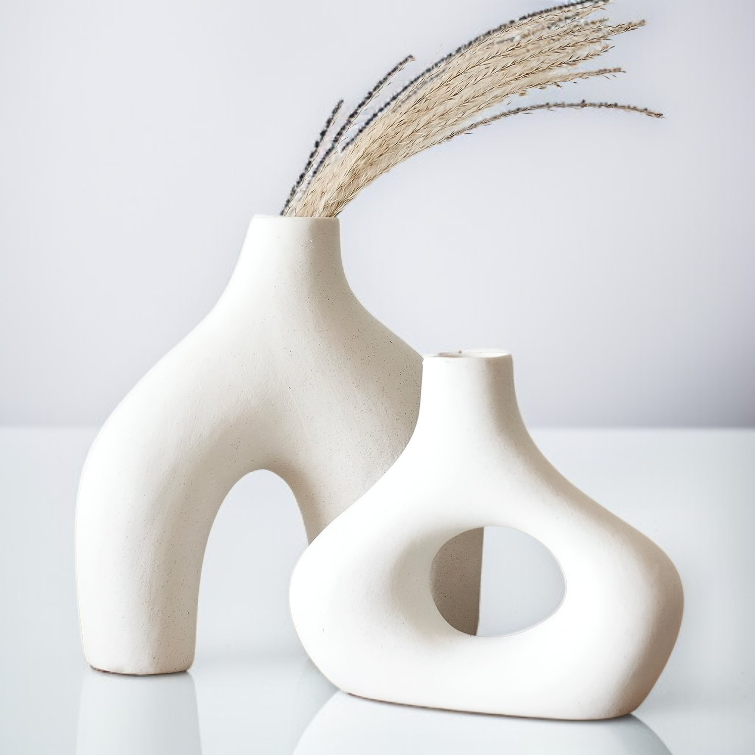 Ceramic vase set simple flower arrangement