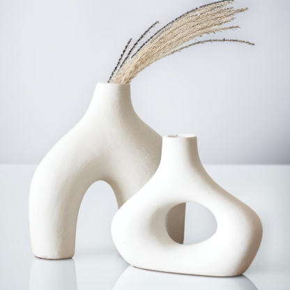 Ceramic vase set simple flower arrangement