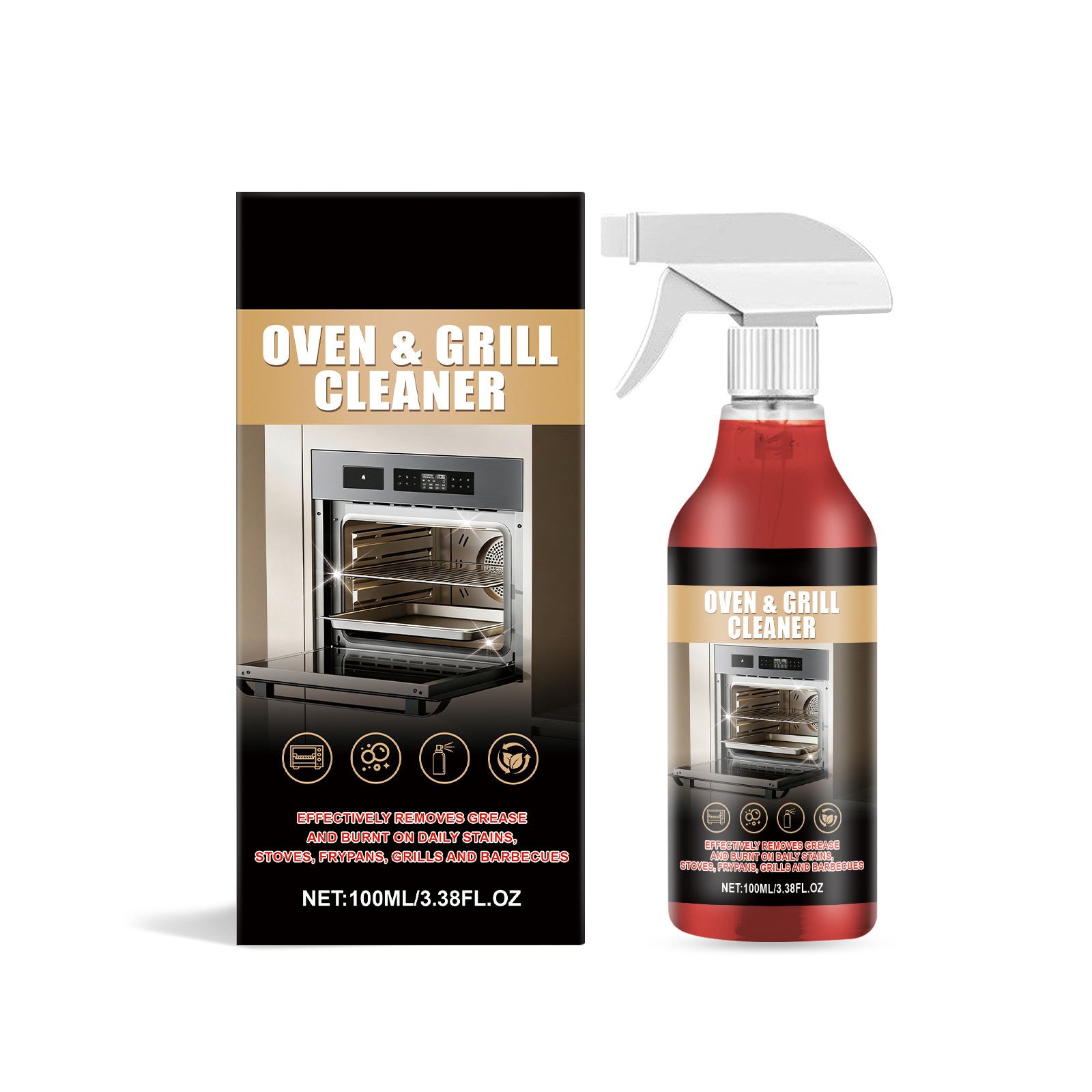 【Specially designed for ovens and grills】Multipurpose grease cleaner