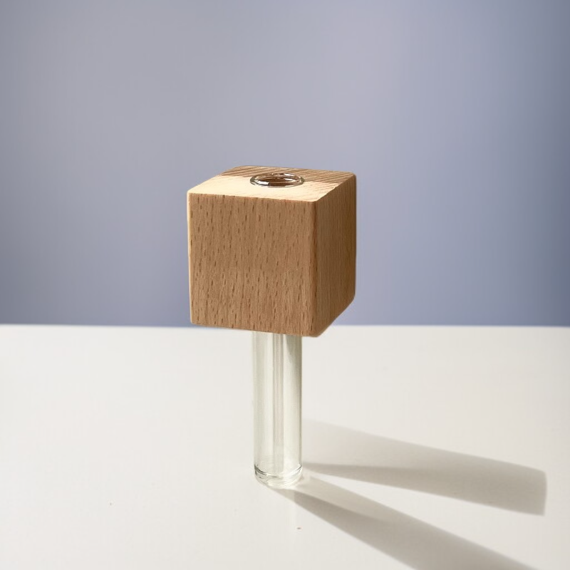 Wooden flower vase Simple 3d flower vase
