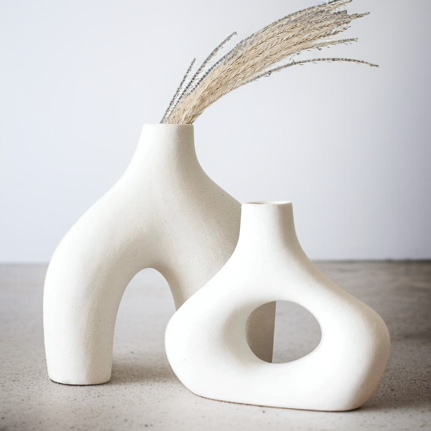 Ceramic vase set simple flower arrangement