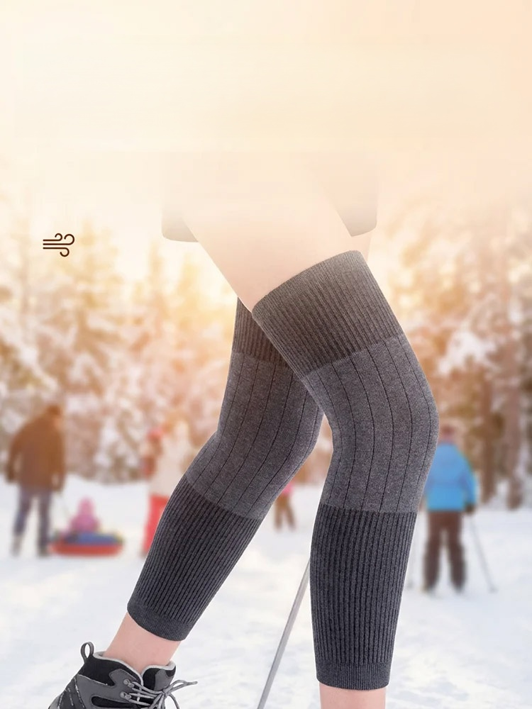 Extra Long Wool Warm Knee Pads