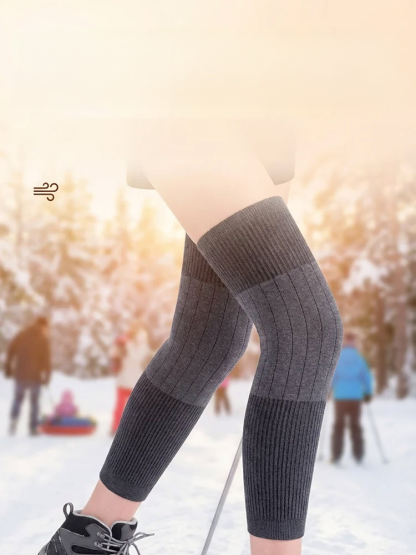 Extra Long Wool Warm Knee Pads