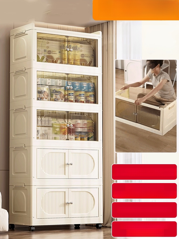 Free installation folding storage cabinet