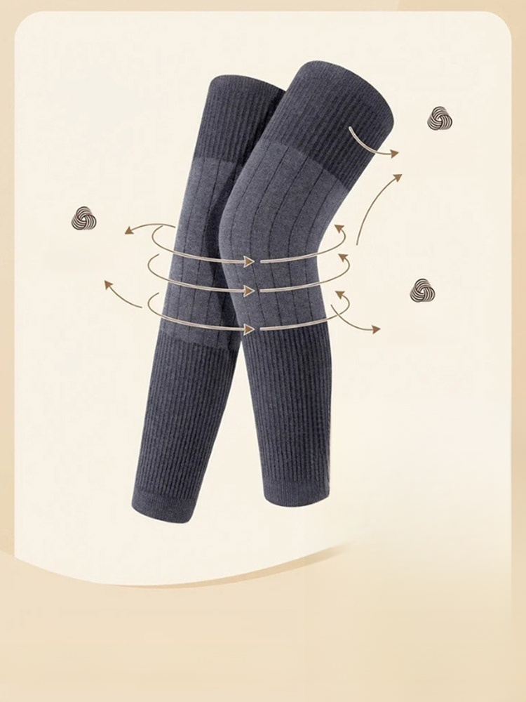Extra Long Wool Warm Knee Pads