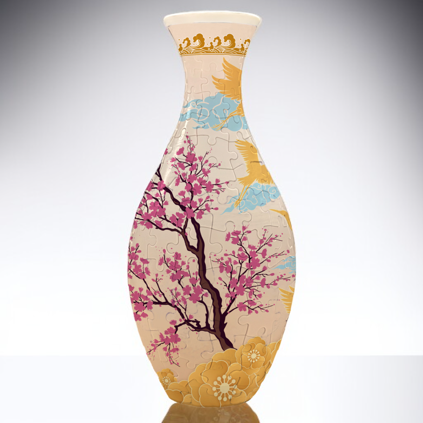 3D puzzle vase living room decoration