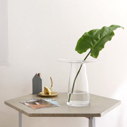 Simple Gray Straw Glass Vase