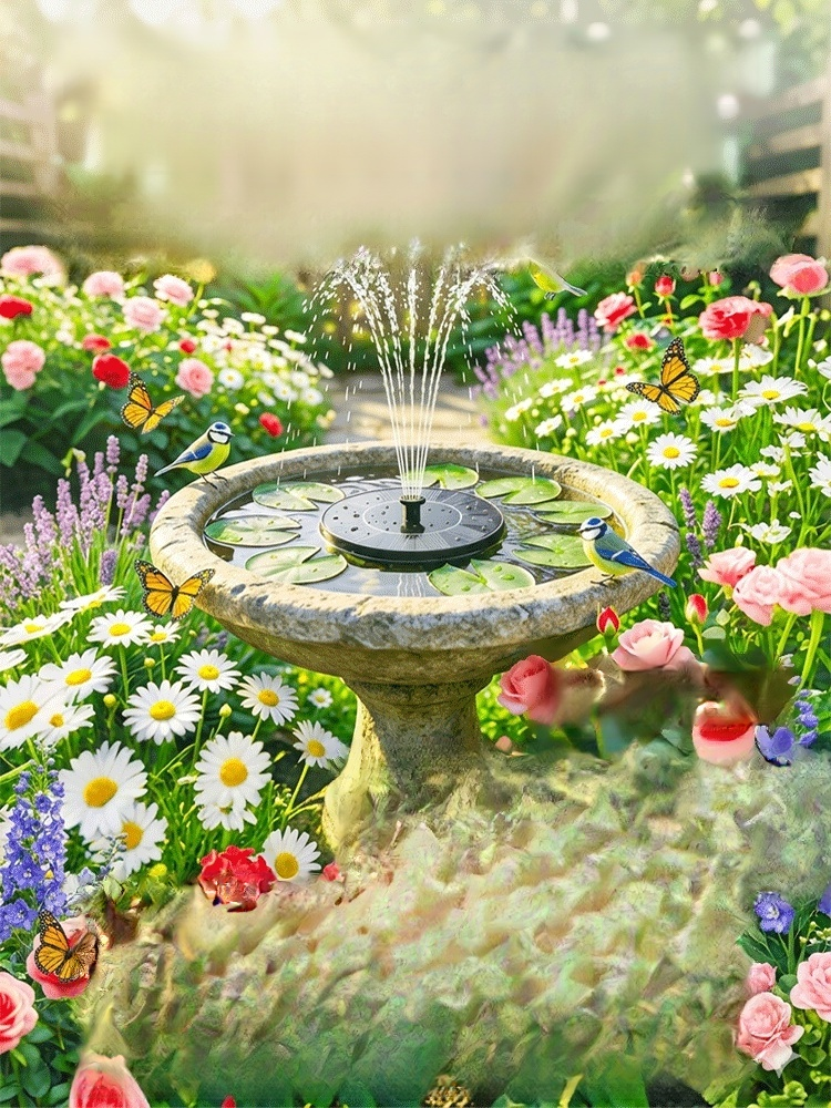 Solar suspended fountain