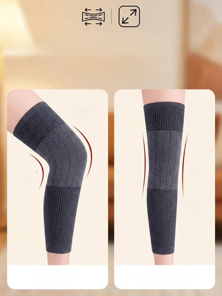 Extra Long Wool Warm Knee Pads