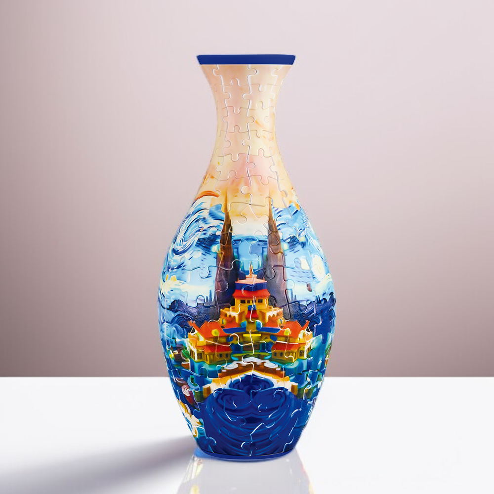 3D puzzle vase living room decoration