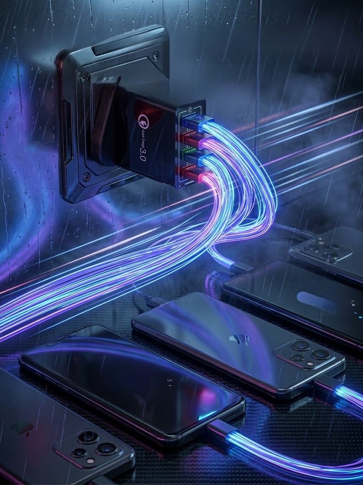 Four-Port Travel Charger for Extended Phone Battery Life