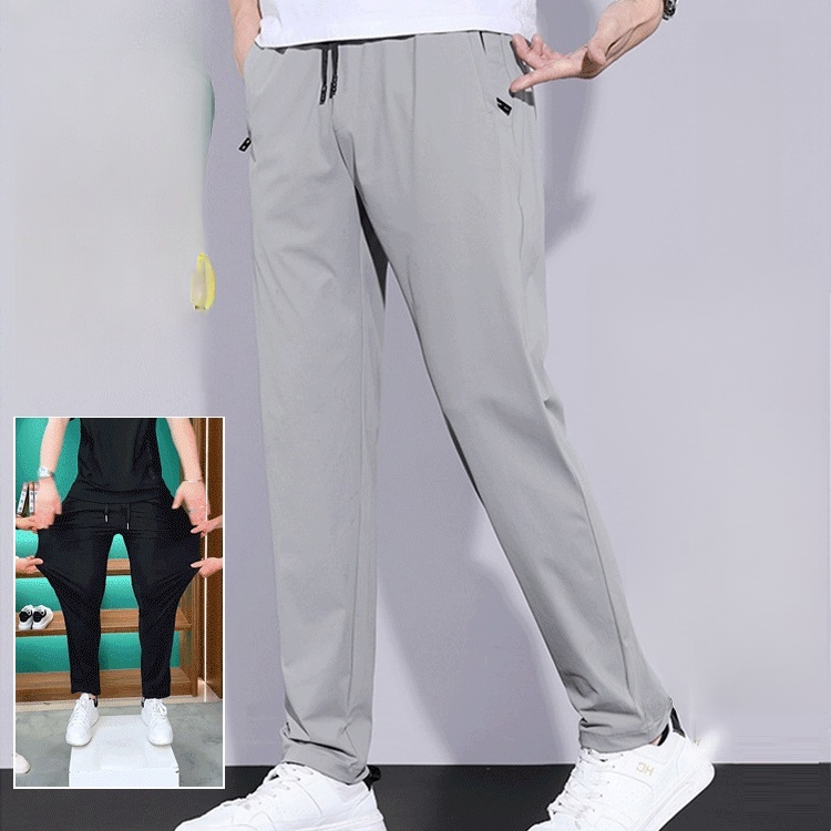 Summer ultra-thin breathable ice silk pants