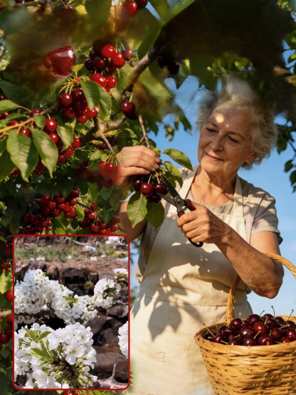 [100% Growth Guarantee] 4J XXL Mini Cherry Tomatoes | Harvest in the First Year | Perfect for Homes & Gardens | Cold-Hardy Down to -20°C | Vigorous Two-Year-Old Seedlings🍒