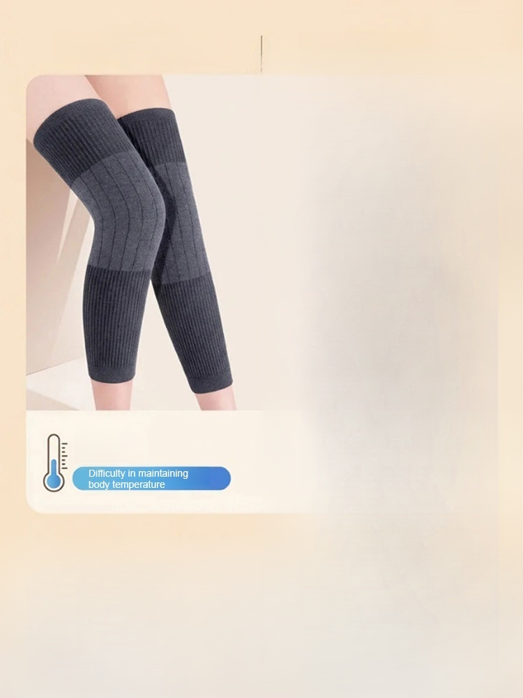 Extra Long Wool Warm Knee Pads