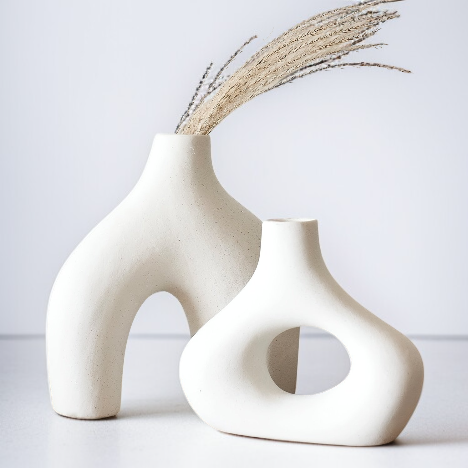 Ceramic vase set simple flower arrangement