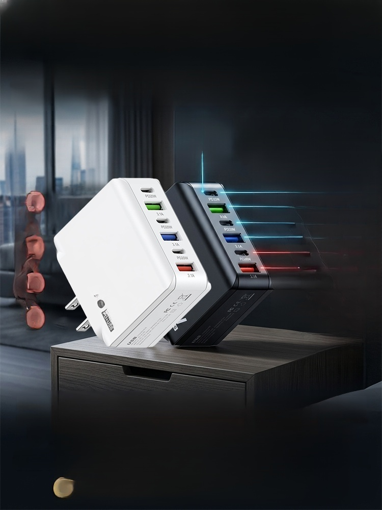 Six-port fast charging adapter