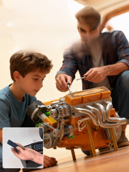 New V8 engine ornament