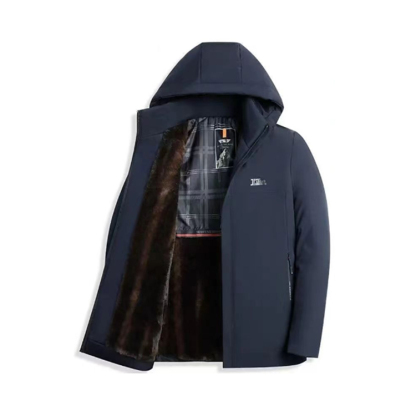 Thickened Fleece-Lined Casual Cotton Jacket for Men