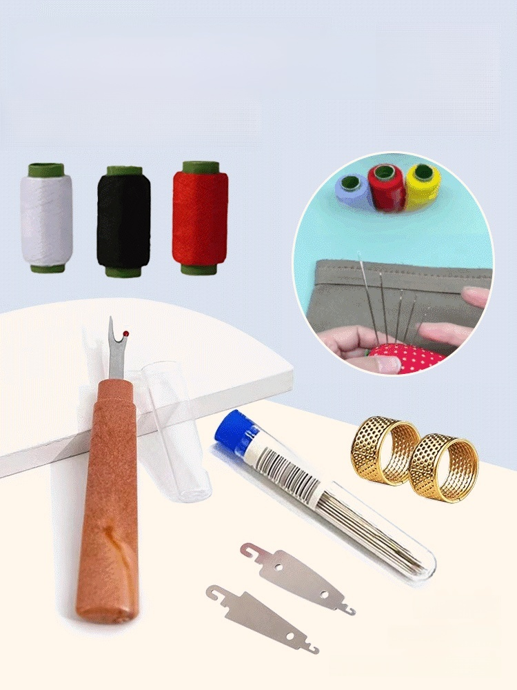 [Great Value 34-Piece Set] Large-Eye Steel Needle Sewing Tool Set