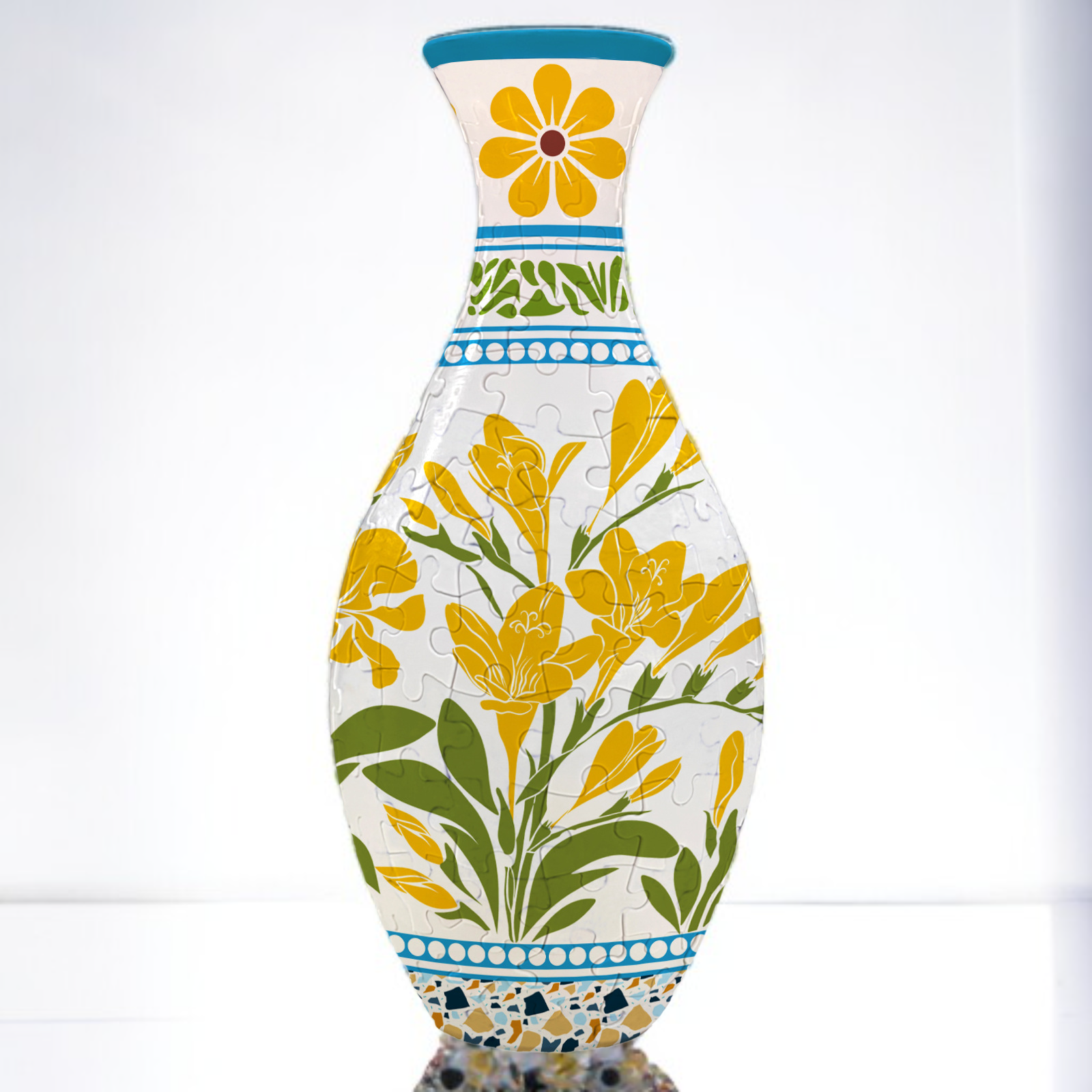 3D puzzle vase living room decoration