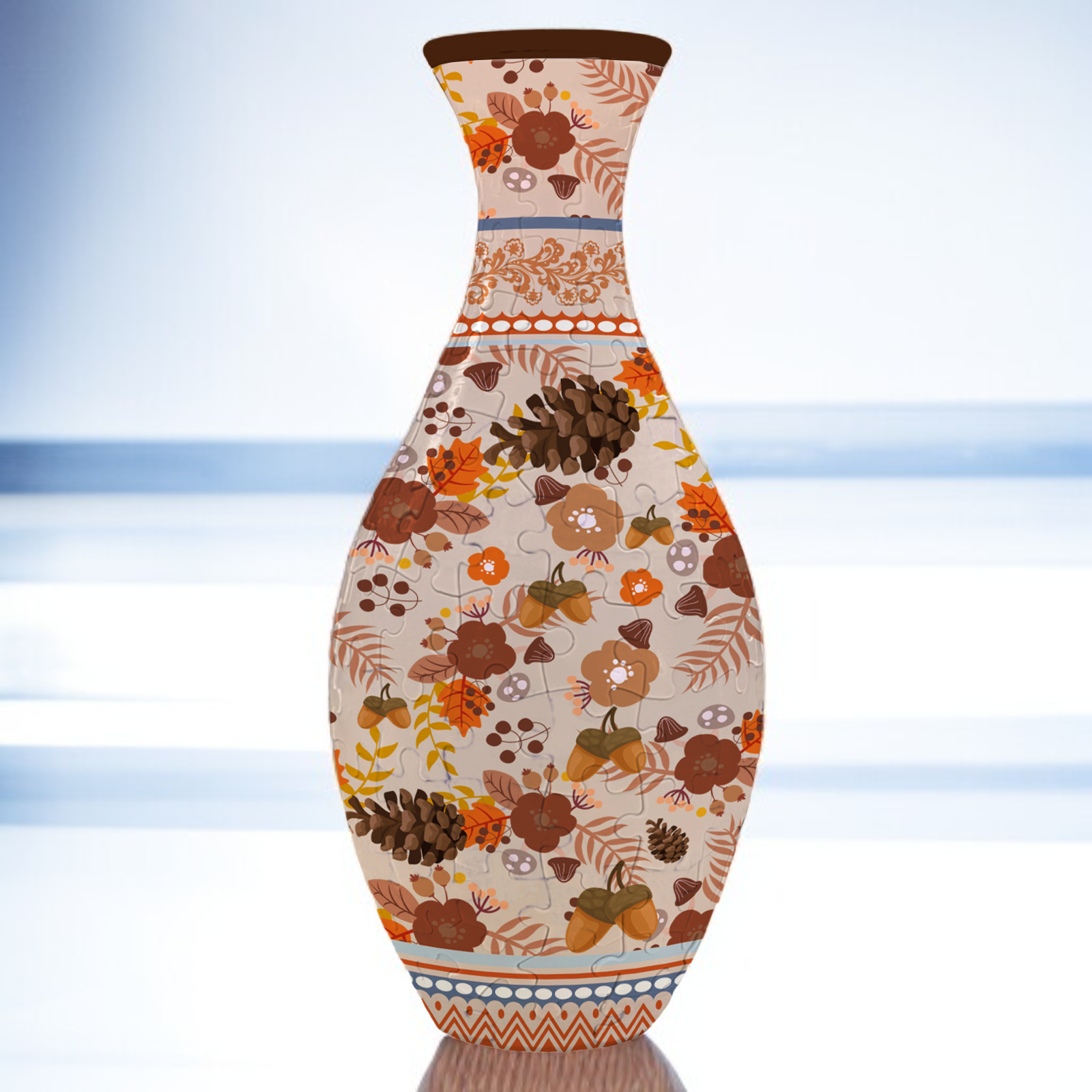 3D puzzle vase living room decoration