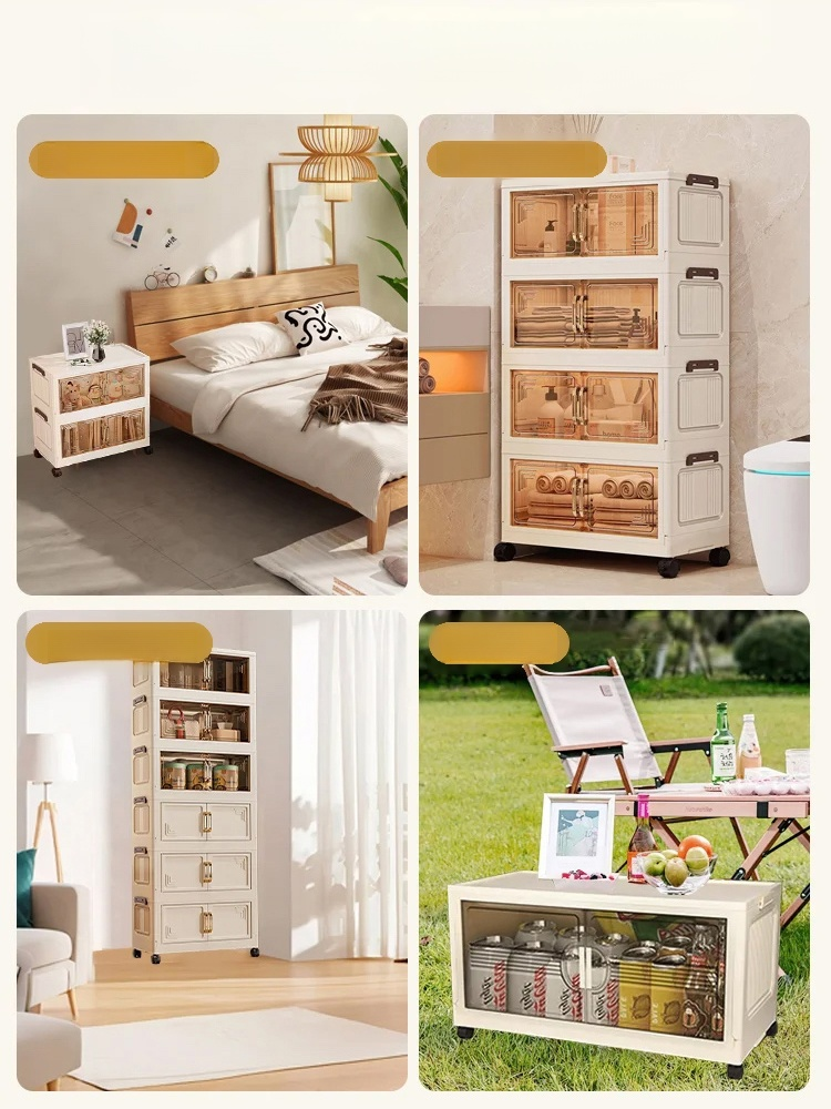 Free installation folding storage cabinet