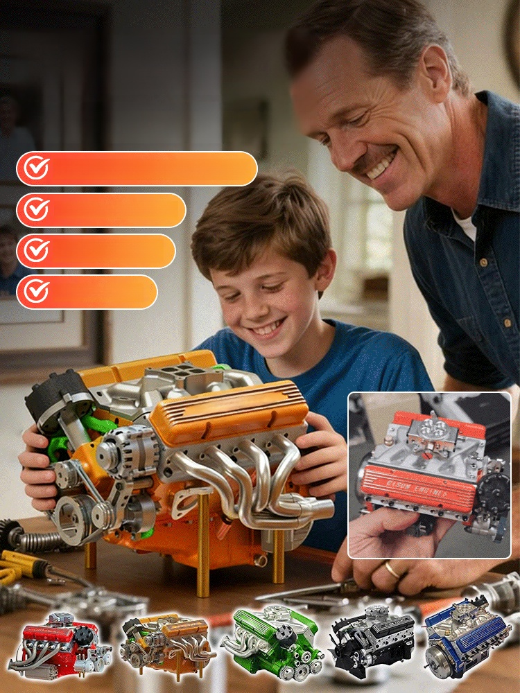 New V8 engine ornament